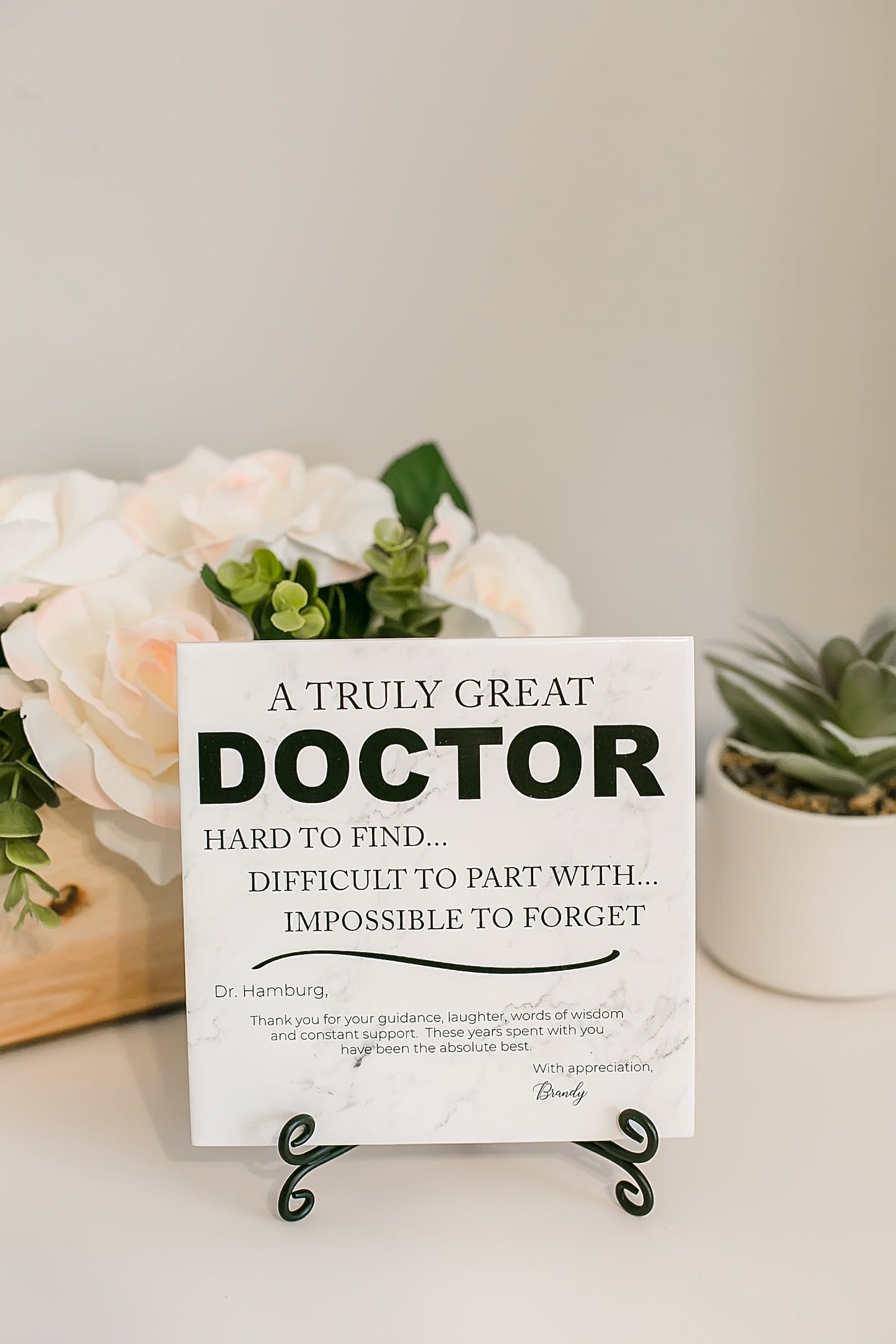 Truly Great Doctor Custom Wording Tile Sign Plaque