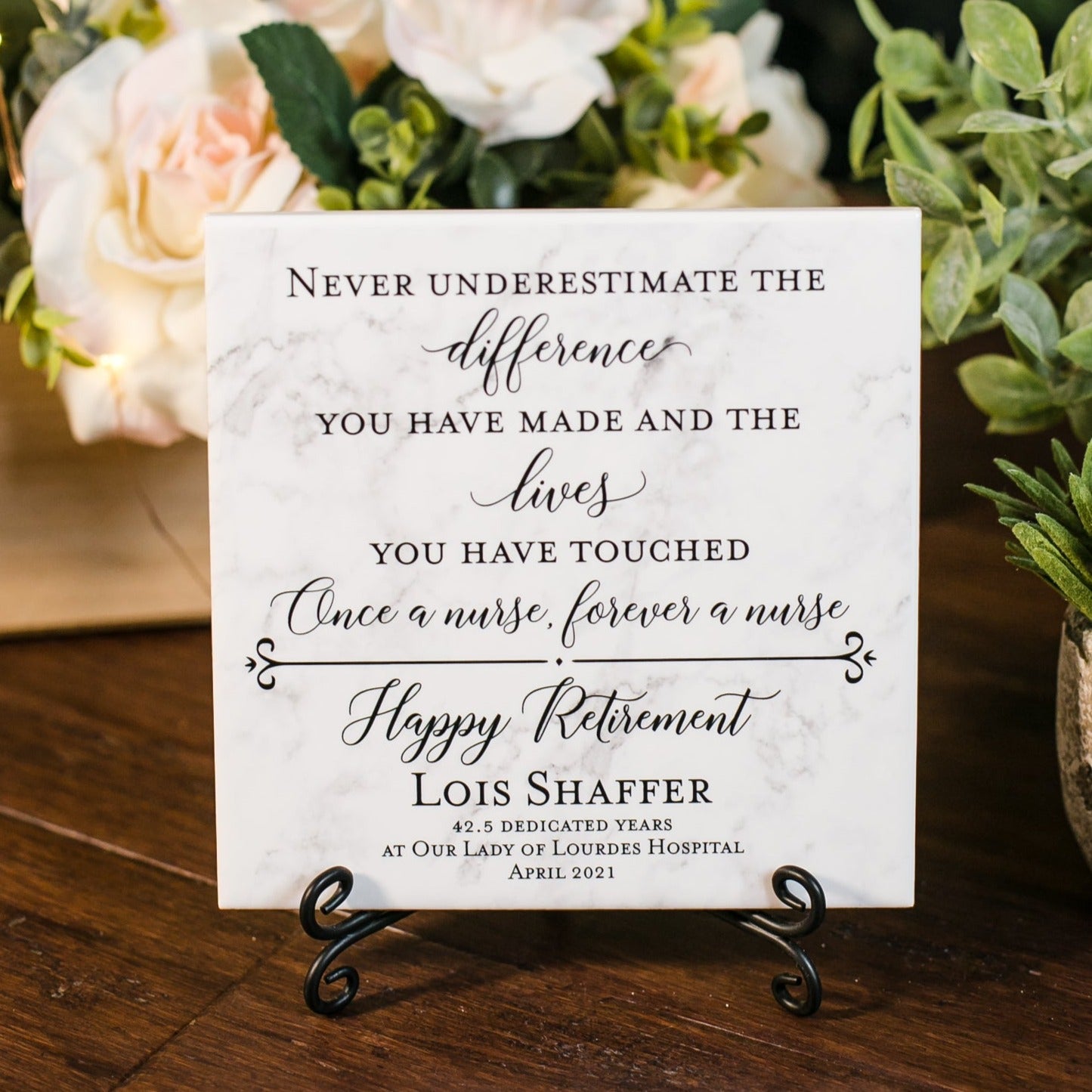 Once a Nurse, Forever a Nurse Retirement Plaque