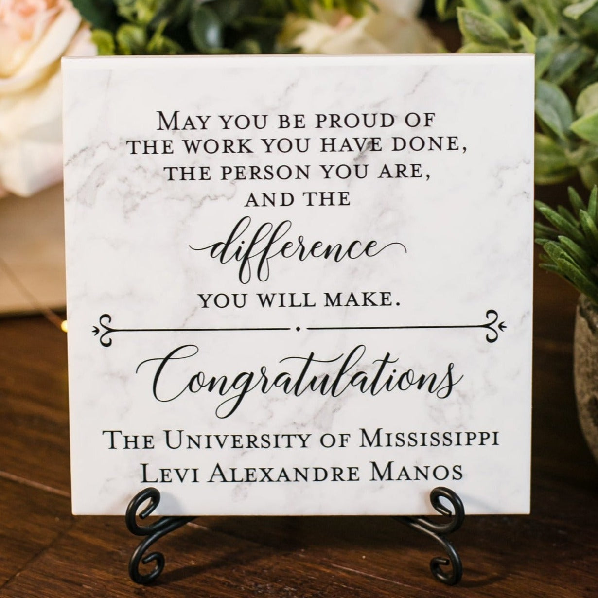 Congratulations On Your Graduation Personalized Tile Plaque