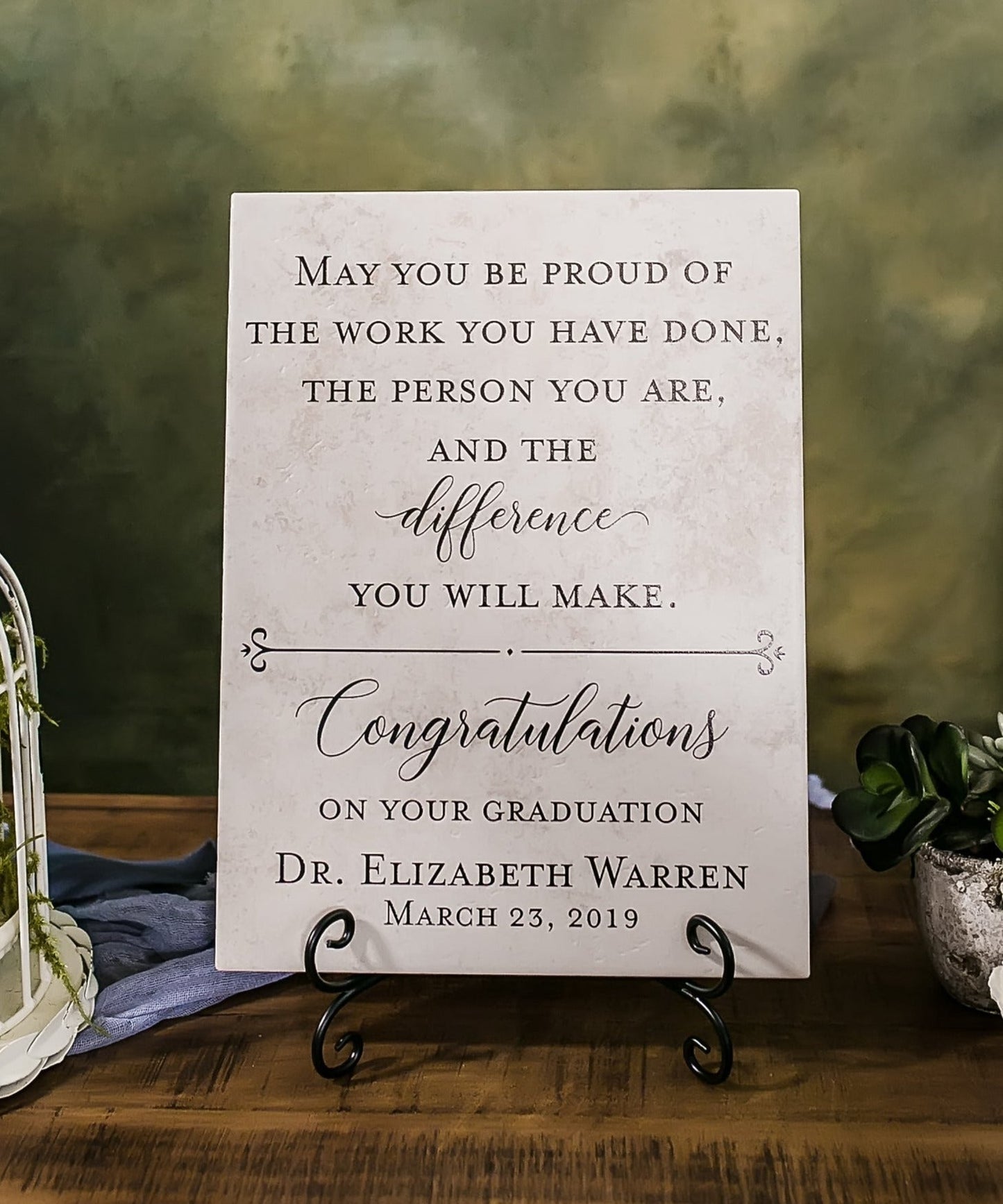 Congratulations On Your Graduation Personalized Tile Plaque