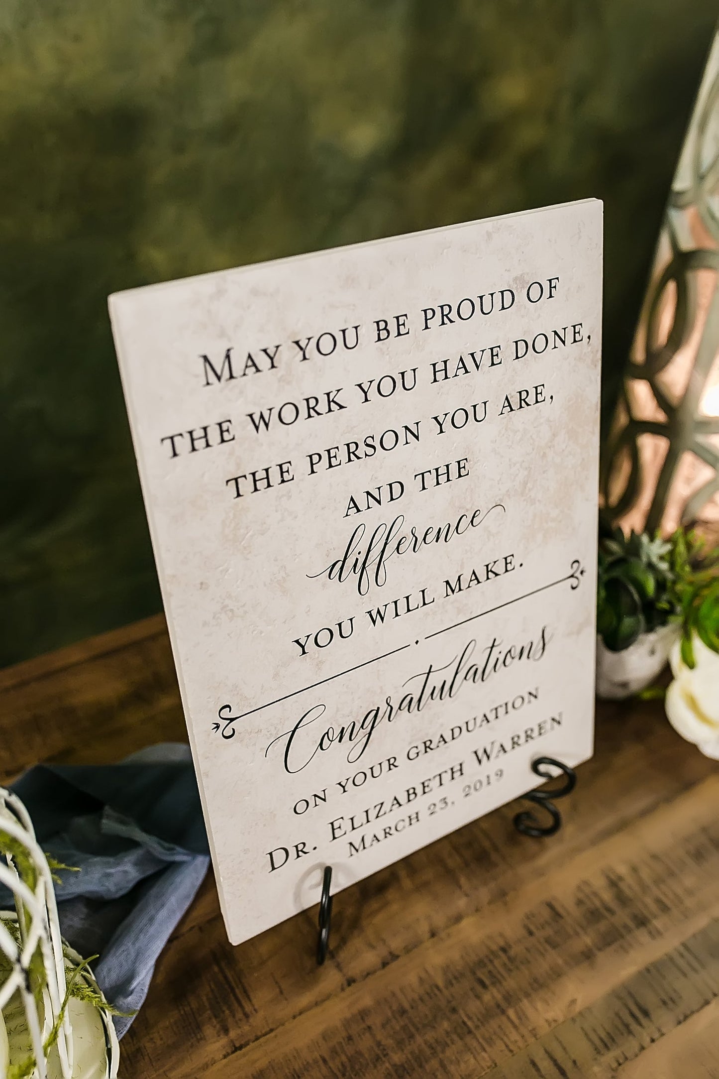 Congratulations On Your Graduation Personalized Tile Plaque