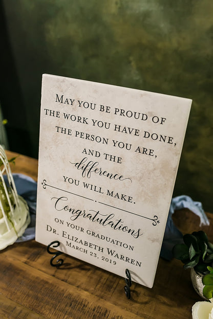 Congratulations On Your Graduation Personalized Tile Plaque