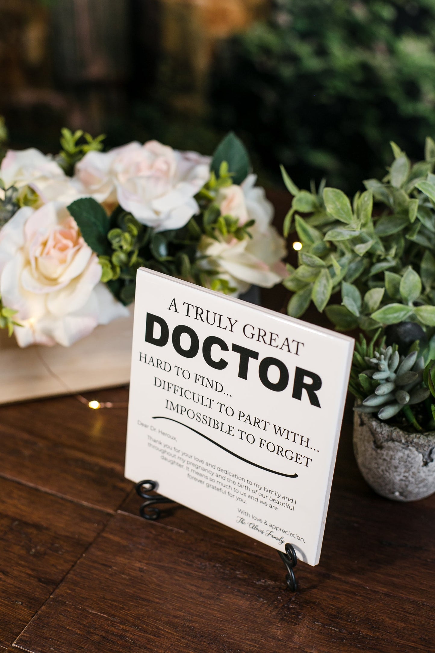 Truly Great Doctor Custom Wording Tile Sign Plaque