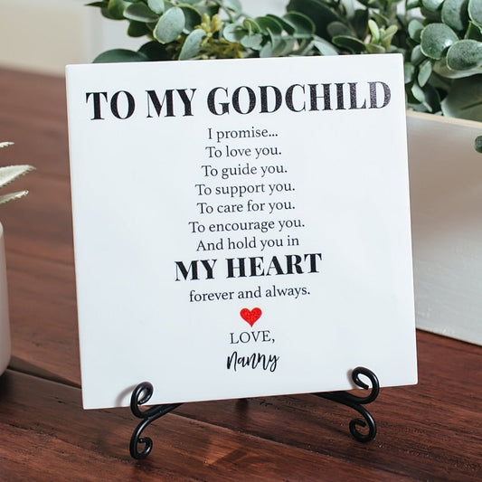 Godchild Sign Gift From Godmother/Godfather to Godson/Goddaughter