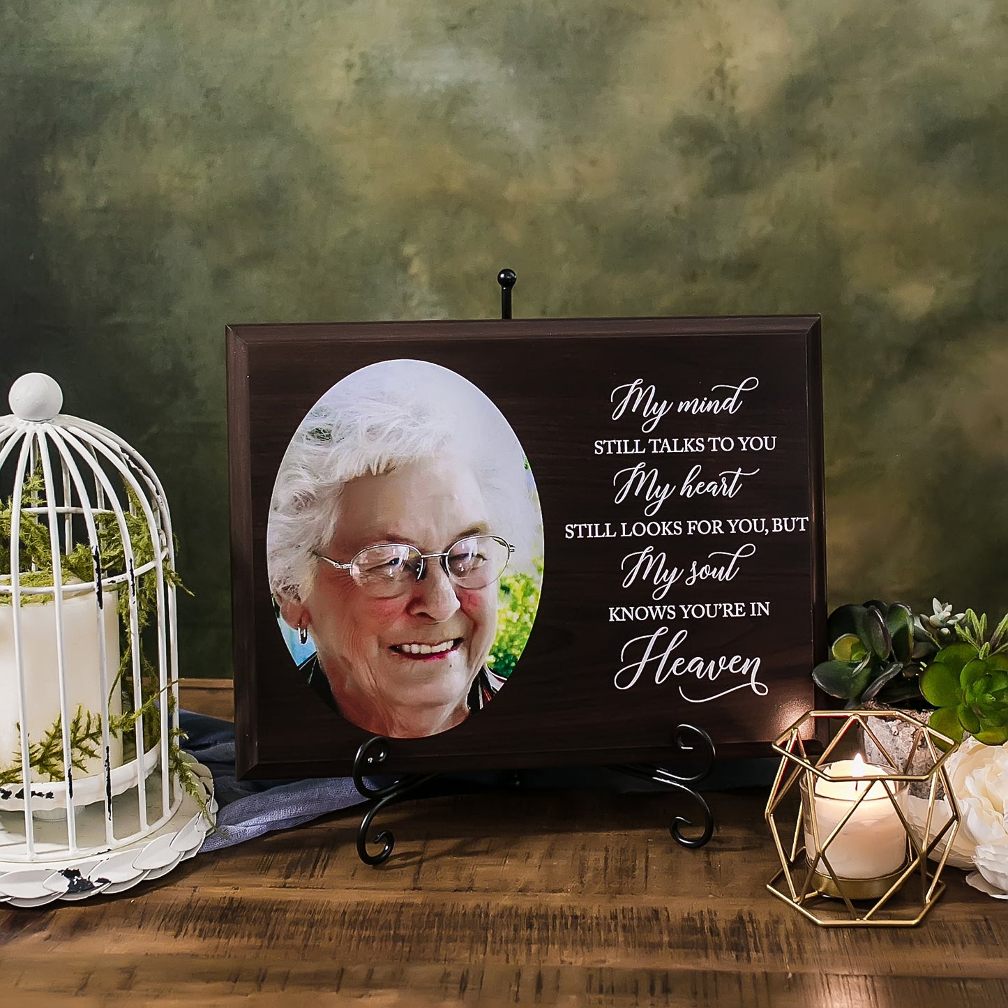 Sympathy Gift Photo Memorial Plaque, In Loving Memory Present, Grief, Remembrance, Bereavement, Condolences Sign Passed Loved Ones