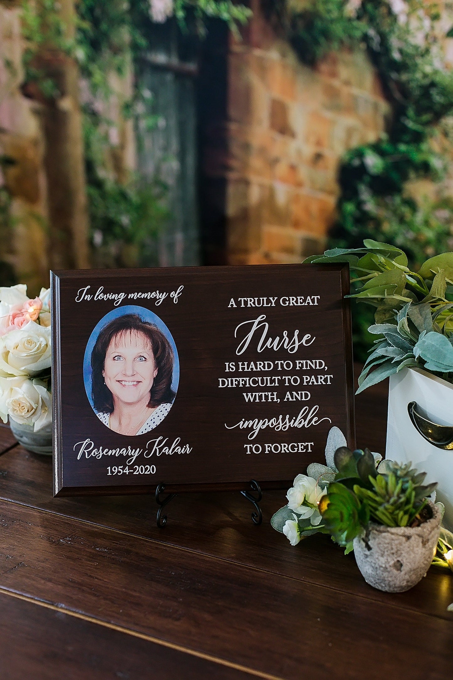 Truly Great Nurse Sympathy Gift With Photo Memorial Sign, Loving Memory Grief, Remembrance Bereavement Condolences, Passed Loved Ones