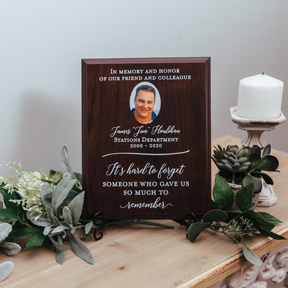 Sympathy Gift With Photo Memorial Plaque, In Loving Memory Present, Grief, Remembrance, Bereavement, Condolences Sign Passed Loved Ones