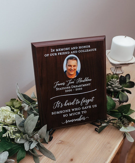 Sympathy Gift With Photo Memorial Plaque, In Loving Memory Present, Grief, Remembrance, Bereavement, Condolences Sign Passed Loved Ones