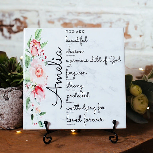 Personalized Name Christian Gifts For Women, Scripture Verse Encouragement Present For Religious Church Bible Study Proverbs 31 Friend