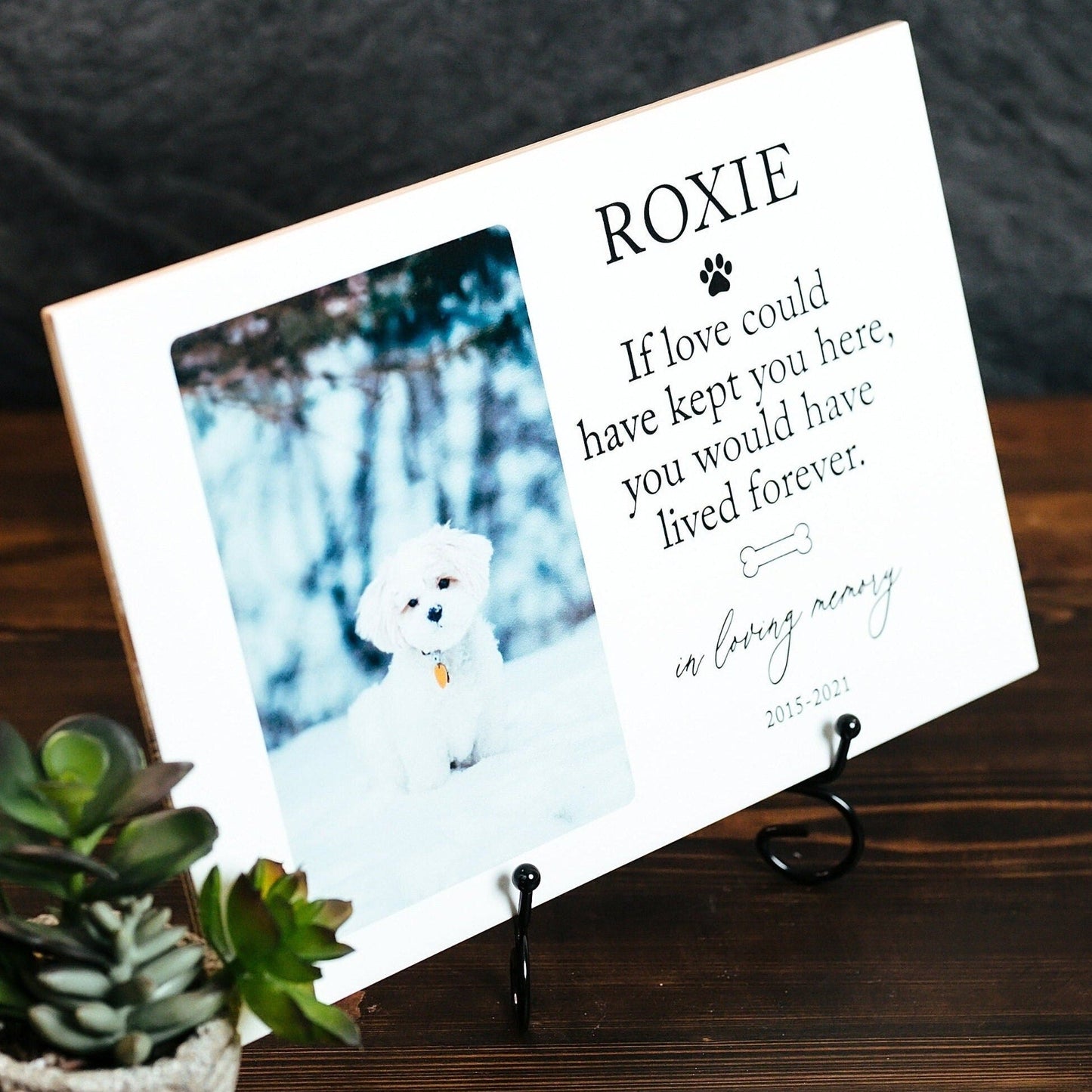 Memorial Photo Plaque For Pet Dog Or Cat Gift With Photo, Doggy Heaven Remembrance Picture Present, Personalized Lost Pet Sign