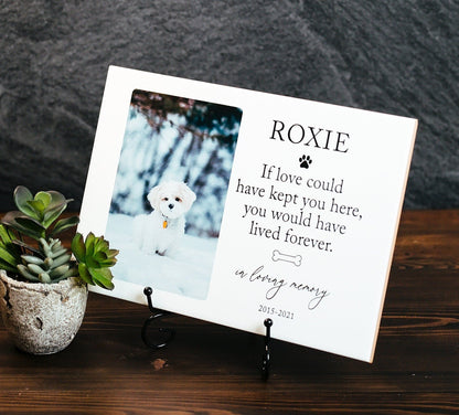 Memorial Photo Plaque For Pet Dog Or Cat Gift With Photo, Doggy Heaven Remembrance Picture Present, Personalized Lost Pet Sign