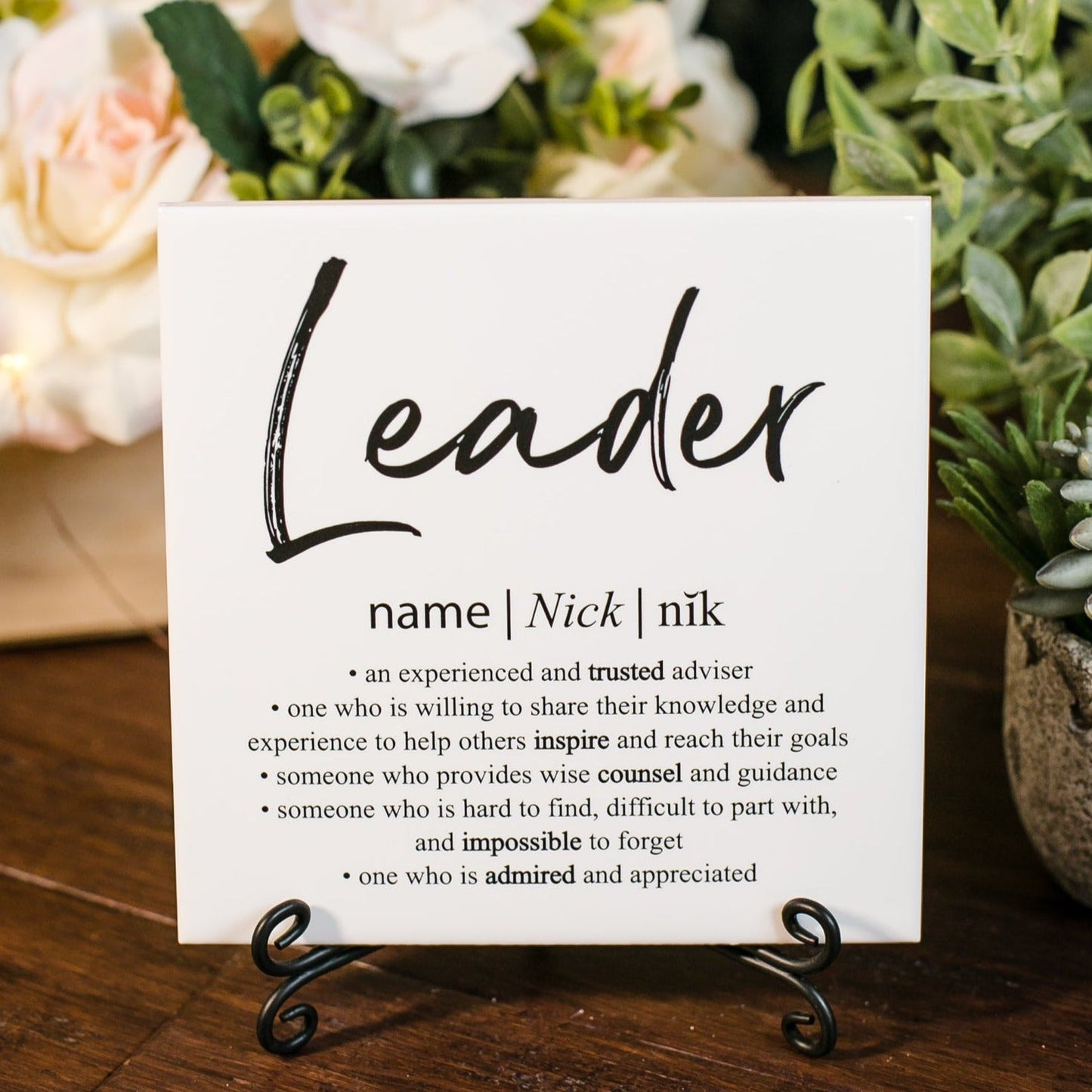 Leader Definition Appreciation Tile Sign