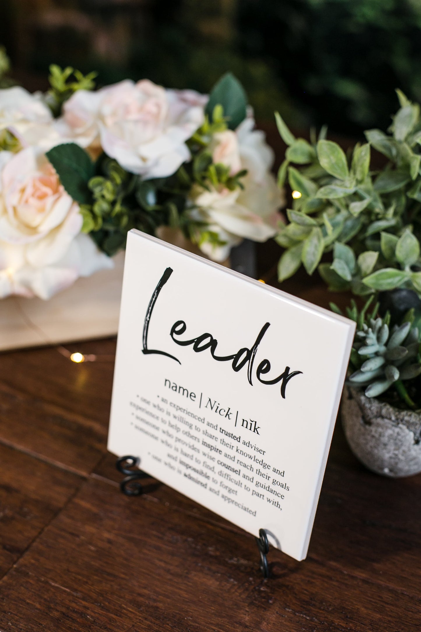 Leader Definition Appreciation Tile Sign