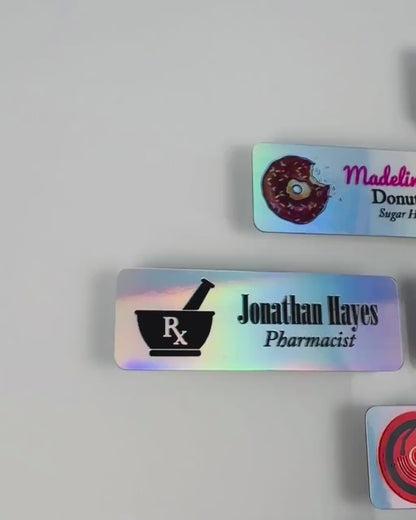 Holographic 1"x3" Name Badges