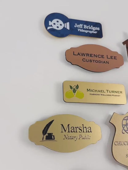 Custom Shapes Acrylic Name Badges