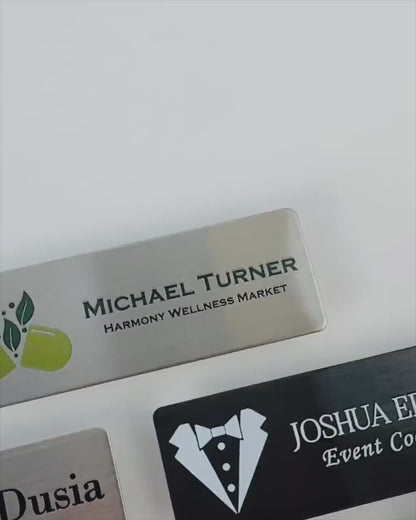 1"x2.75" Metal Name Badges